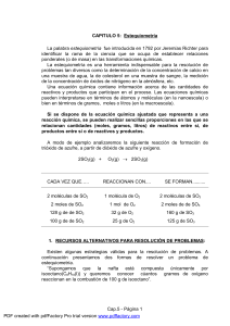 Estequiometr&iacute;a - Cap&iacute;tulo 5