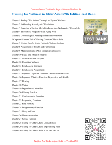 Nursing for Wellness in Older Adults 9th Ed Test Bank