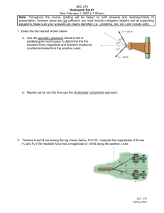 AEC 270 Homework Set #1: Force Analysis Problems