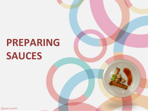 Preparing Sauces: Culinary Techniques