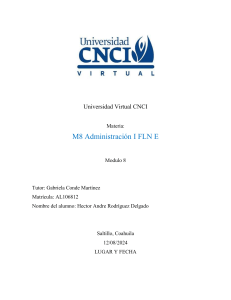Gu&iacute;a de Estudio: Administraci&oacute;n I - M&oacute;dulo 8
