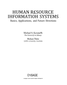 Human Resource Information Systems: Basics, Applications, Future