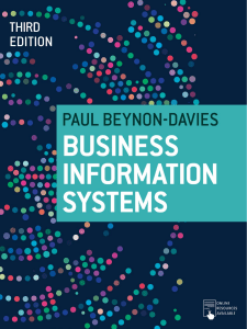Business Information Systems Textbook (3rd Ed) by Paul Beynon-Davies