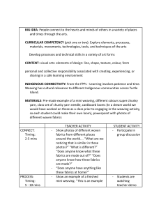 Mini Weaving Art Lesson Plan for Elementary School