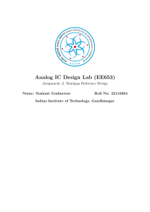 Bandgap Reference Design Assignment for Analog IC Design Lab