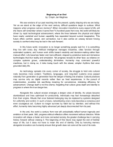 Beginning of an End: Progress, Memory, and Cultural Identity