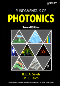 Fundamentals of Photonics 2nd Edition Textbook