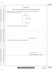 Physics Exam: Capacitors in Parallel