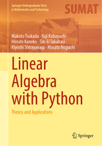 Linear Algebra with Python: Theory and Applications Textbook