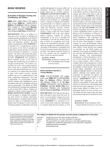 Sports Medicine Book Reviews: Strength Training & Head Injuries