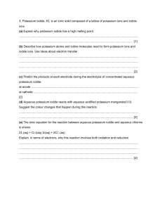 Chemistry Exam: Ionic Compounds, Electrolysis, Redox Reactions