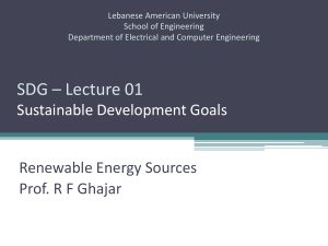 SDG Lecture 01: Sustainable Development Goals & Renewable Energy