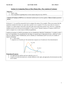 MATH 160 Lecture Note: One-Way ANOVA