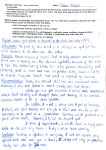 Student Report: Running for Stress Relief and Fitness