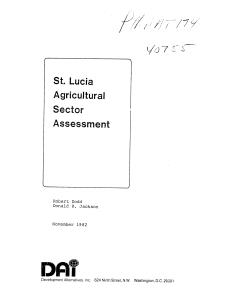 St. Lucia Agricultural Sector Assessment 1982