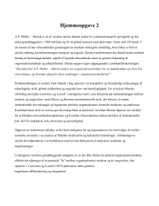 Analyse af M&aelig;rsk: Organisationsstruktur og Kultur