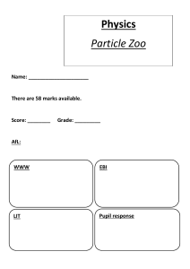 Physics Particle Zoo: Atomic Structure & Particle Physics Worksheet