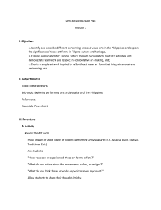 Filipino Arts Lesson Plan for Music 7
