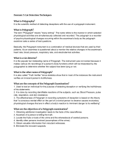 Forensic 5: Lie Detection Techniques - Polygraphy Basics