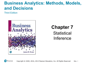 Chapter 7: Statistical Inference in Business Analytics