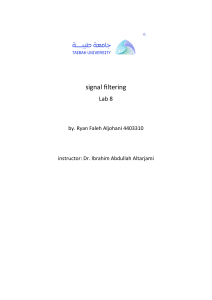 Lab 8: Signal Filtering using LabVIEW