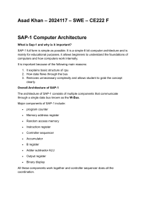 SAP-1 Computer Architecture: Basics & Components