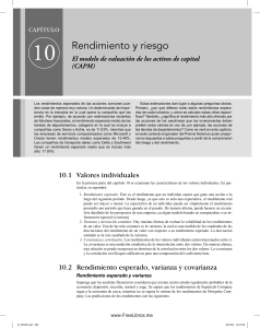 Cap&iacute;tulo 10: Rendimiento y riesgo - Modelo CAPM