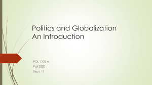 Politics and Globalization: An Introduction