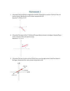 Physics Homework 1: Force Vectors & Components