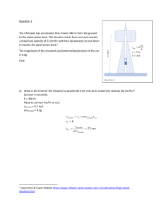 CN Tower Elevator Physics Problem: Kinematics Calculations
