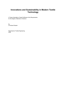 Sustainability in Modern Textile Technology Thesis
