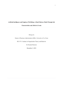 AI and Employee Well-Being: A Dual-Pathway Model