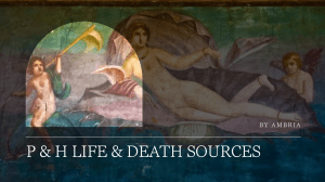 P & H Life & Death Sources: Pompeii & Herculaneum Analysis