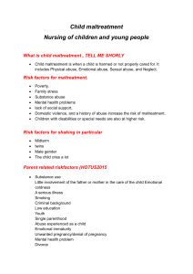 Child Maltreatment in Nursing