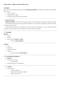 Desafio T&eacute;cnico Full Stack