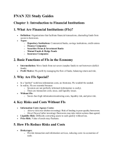 FNAN 321 Study Guides: Financial Institutions
