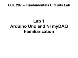 ECE 287 Lab 1: Arduino Uno & NI myDAQ Familiarization