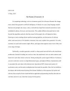 The Promise of Generative AI Essay