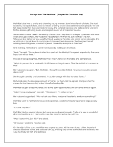 Excerpt from 'The Necklace' (Classroom Adaptation)
