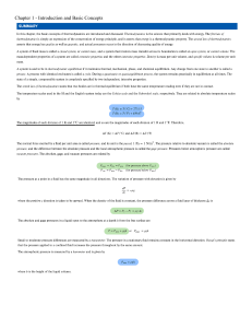 Thermodynamics: Introduction and Basic Concepts