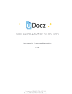 Formulario de Ecuaciones Diferenciales - Gu&iacute;a de F&oacute;rmulas