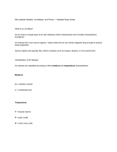 Mid-Latitude Weather Study Guide