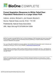 Forest Vegetation Response to Deer Population Reductions