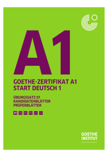 Goethe-Zertifikat A1 Start Deutsch 1 &Uuml;bungssatz 01