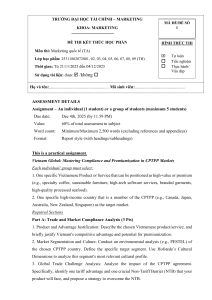 Vietnam Global: CPTPP Market Analysis Assignment