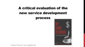 Critical Evaluation of New Service Development Process