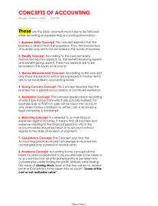 Basic Accounting Concepts Study Guide