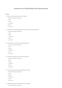 Social Media Use Questionnaire