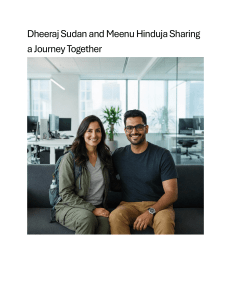 Dheeraj Sudan and Meenu Hinduja: A Journey of Support and Growth