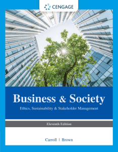 Business & Society: Ethics, Sustainability & Stakeholder Management Textbook